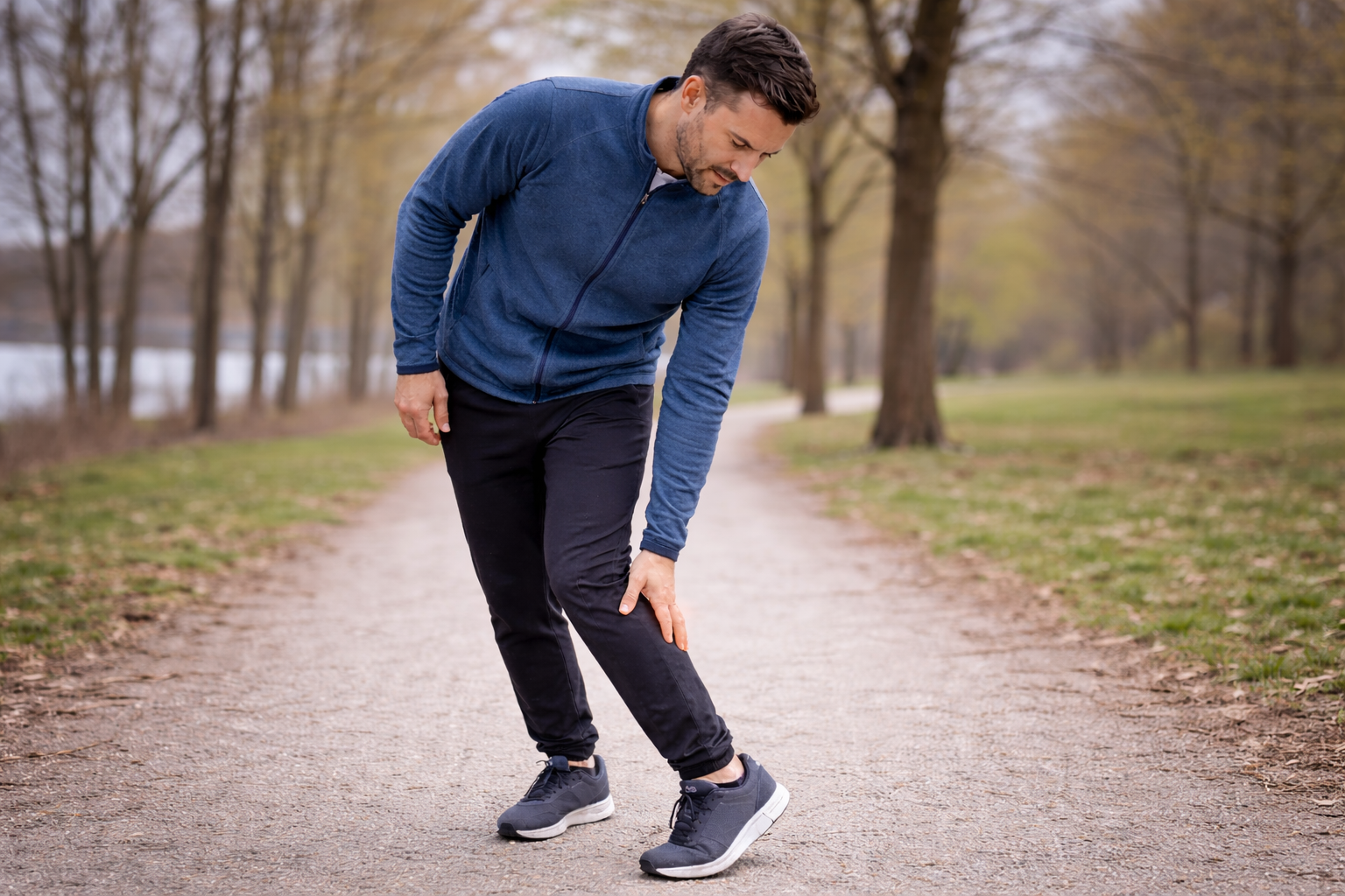 Muž s bolestí paty